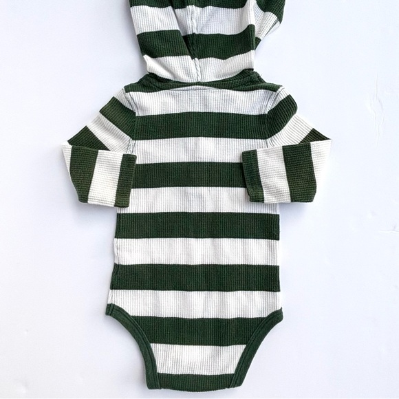 GEN2 Spartans Rugby Striped Long Sleeve Hooded Onesie Creeper Unisex One Piece - Picture 4 of 9